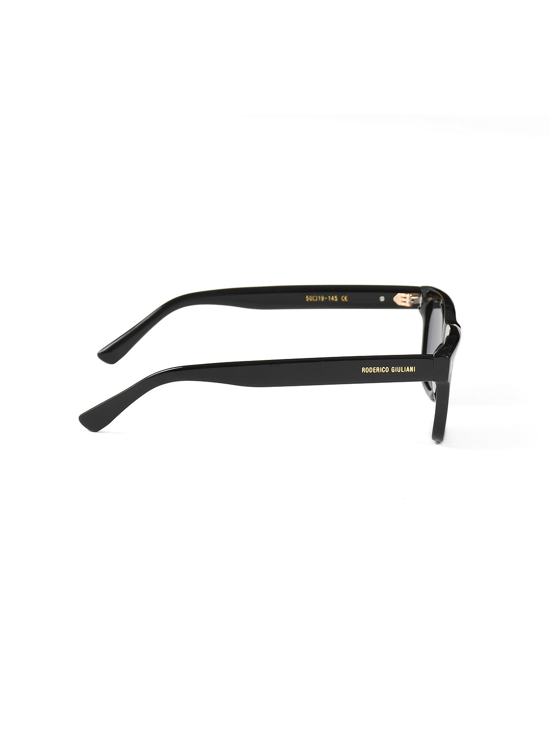 Black Acetate Frame Grey Polarised Men's Sunglasses