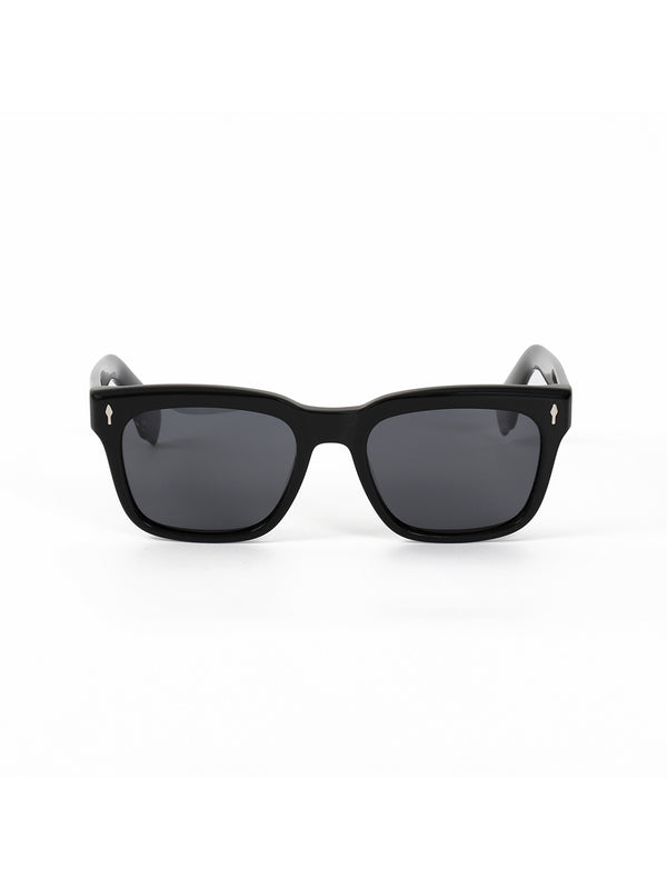 Black Acetate Frame Grey Polarised Men's Sunglasses
