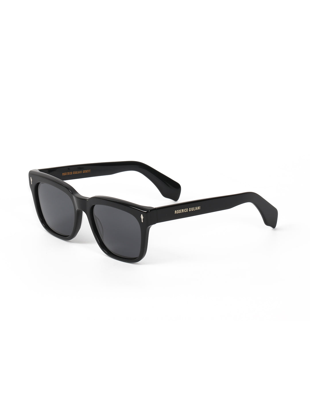 Black Acetate Frame Grey Polarised Men's Sunglasses