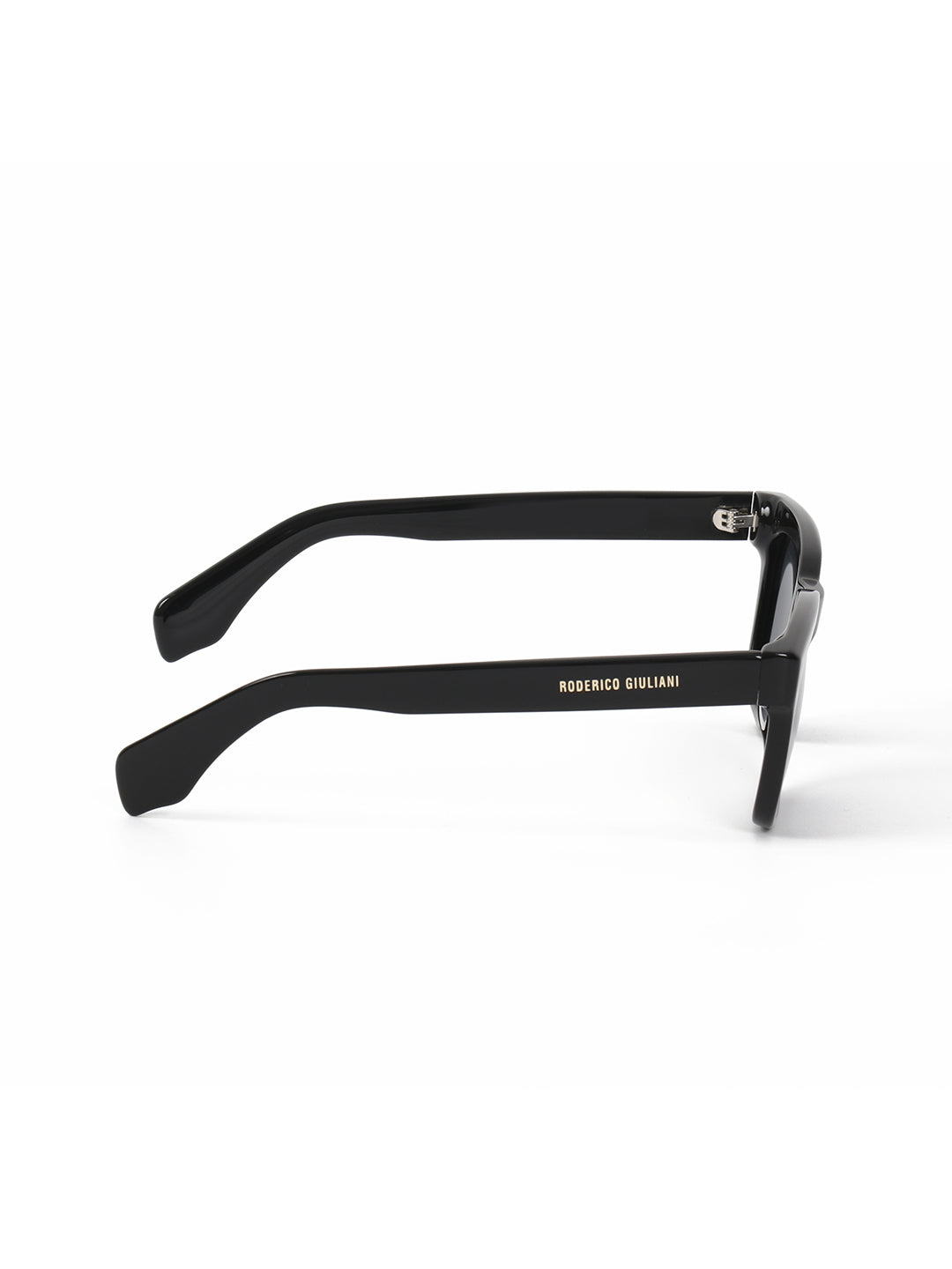 Black Acetate Frame Grey Polarised Men's Sunglasses