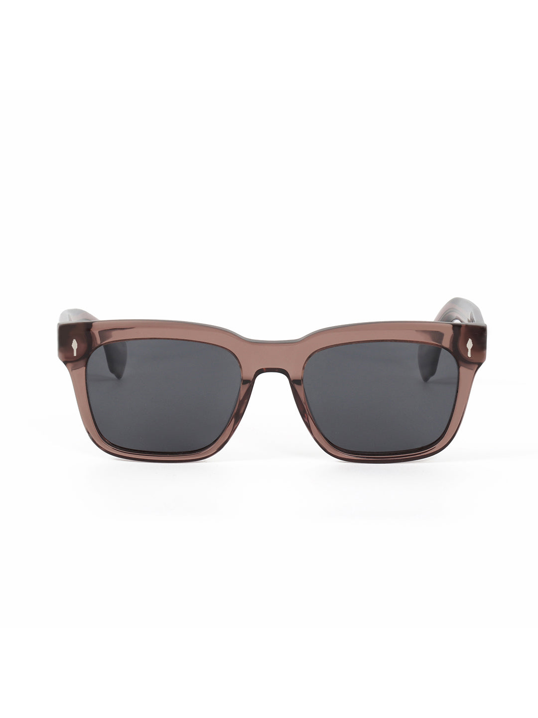 Brown Acetate Frame Grey Polarised Men's Sunglasses