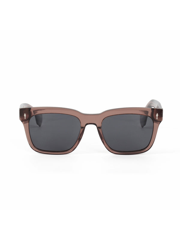 Brown Acetate Frame Grey Polarised Men's Sunglasses