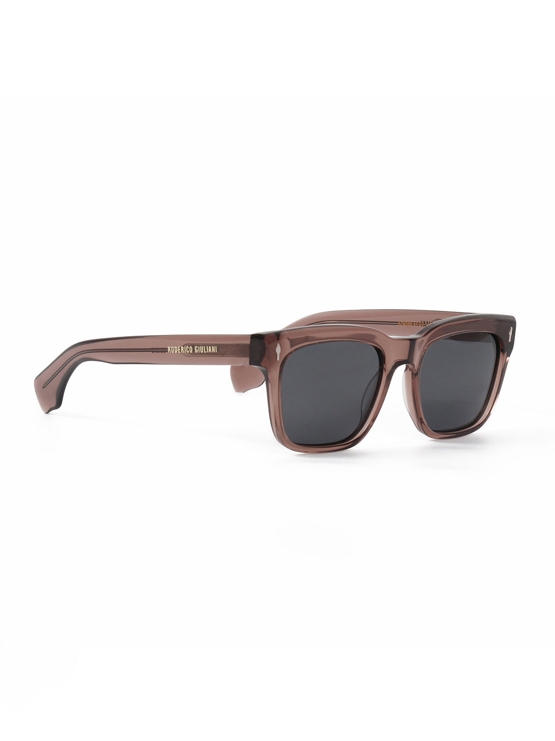 Brown Acetate Frame Grey Polarised Men's Sunglasses