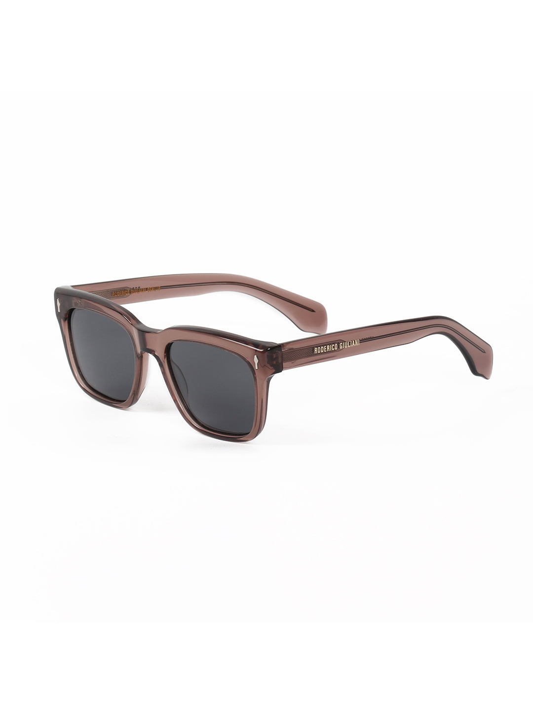 Brown Acetate Frame Grey Polarised Men's Sunglasses