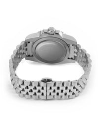 Black Dial Black Bezel Silver Jubilee Bracelet Men's Analog Watch