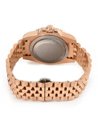 Black Dial Black Bezel Rose Gold Jubilee Bracelet Men's Analog Watch