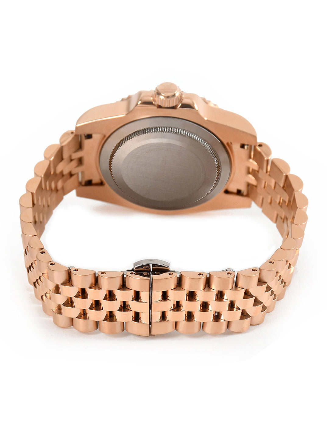 Black Dial Black Bezel Rose Gold Jubilee Bracelet Men's Analog Watch