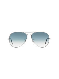 Silver Metal Frame Blue Gradient Glass Polarised Men's Sunglasses