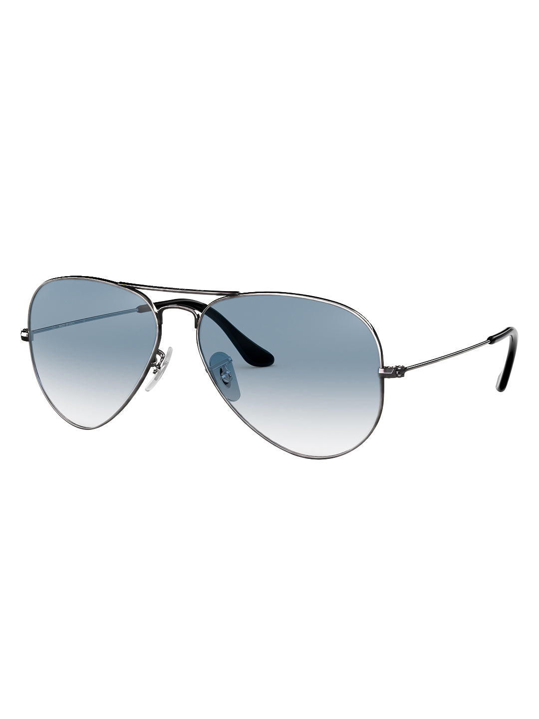 Grey Metal Frame Blue Gradient Glass Polarised Men's Sunglasses