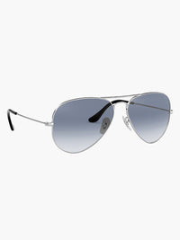 Silver Metal Frame Grey Gradient Glass Polarised Men's Sunglasses