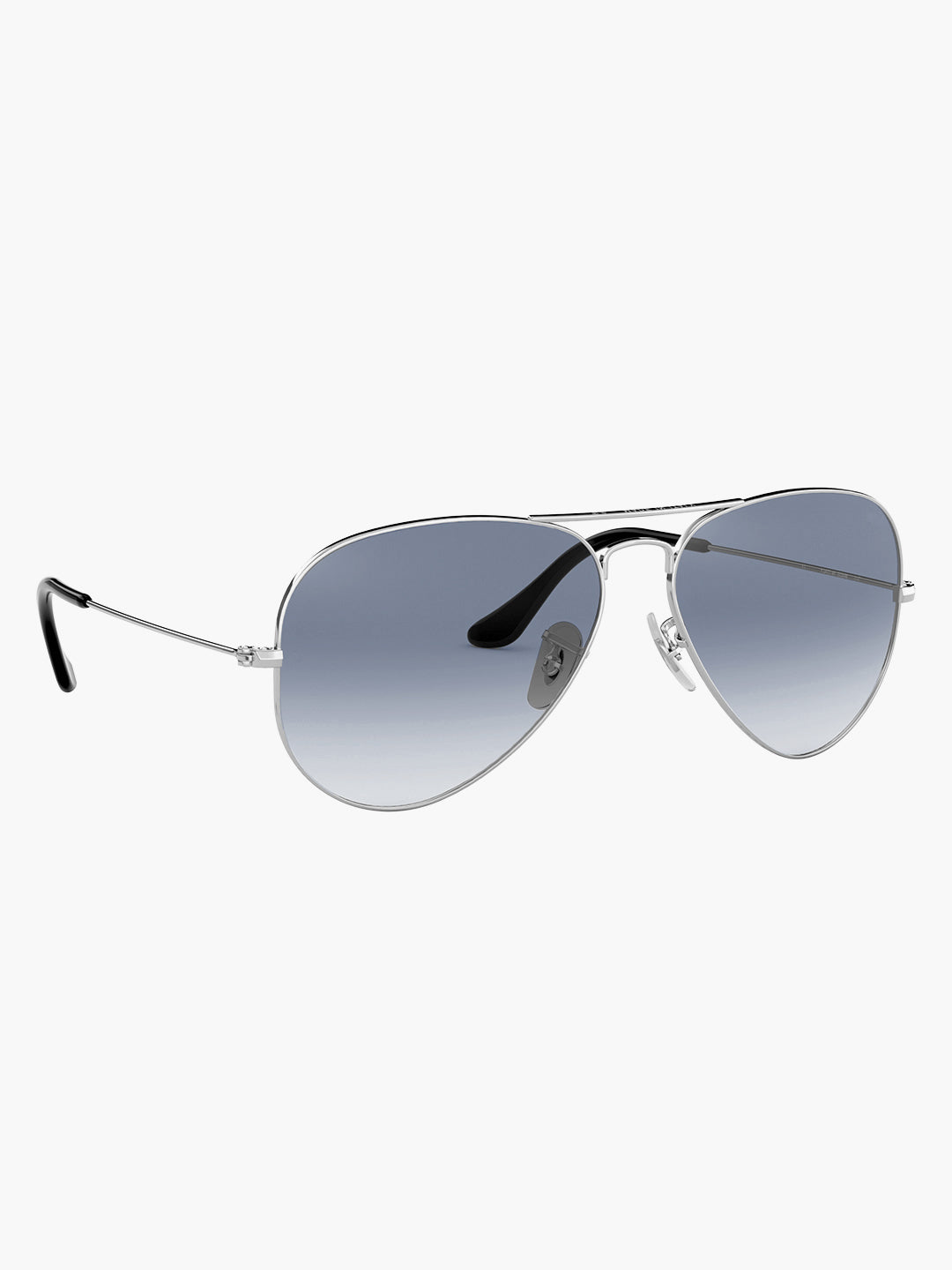 Silver Metal Frame Grey Gradient Glass Polarised Men's Sunglasses