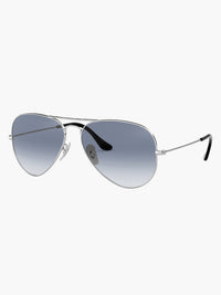 Silver Metal Frame Grey Gradient Glass Polarised Men's Sunglasses