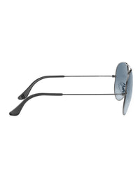 Grey Metal Frame Grey Gradient Glass Polarised Men's Sunglasses