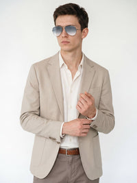 Grey Metal Frame Grey Gradient Glass Polarised Men's Sunglasses