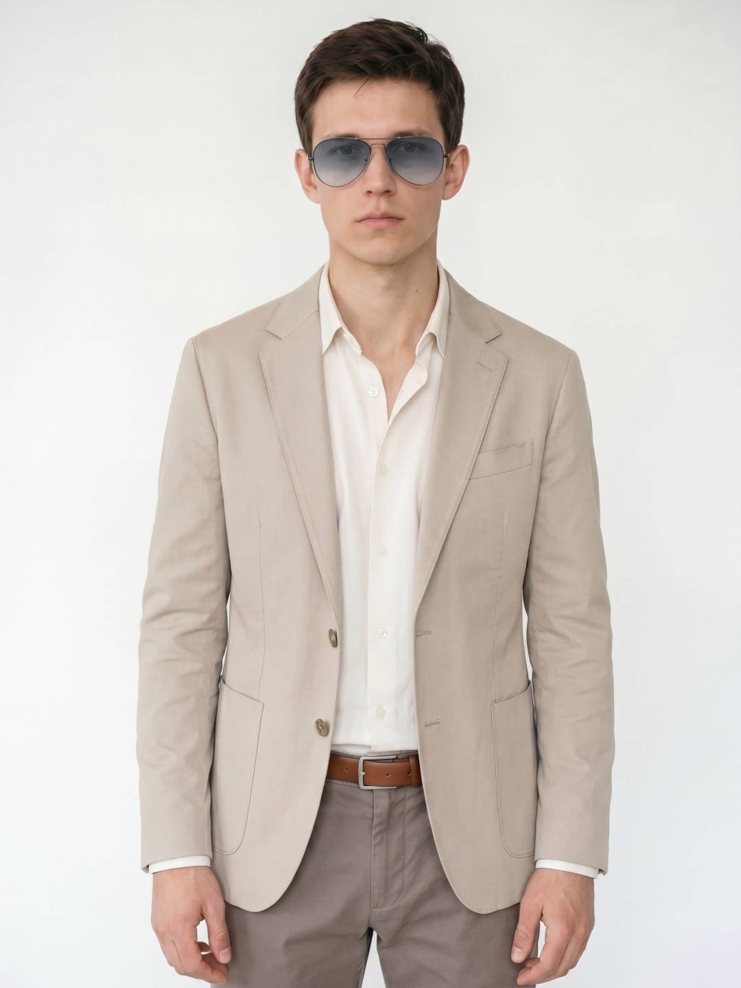 Grey Metal Frame Grey Gradient Glass Polarised Men's Sunglasses