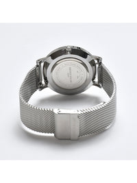 White Dial Silver Mesh Strap Men's Analog Watch