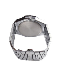 Blue Dial Silver Steel Bracelet Men's Analog Watch
