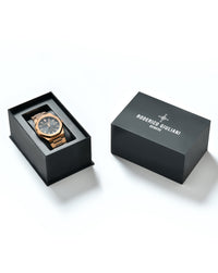 Black Dial Rose Gold Steel Bracelet Men's Analog Watch