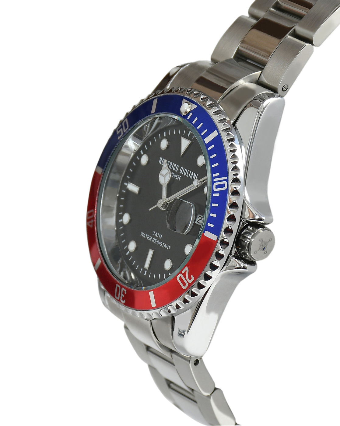 Black Dial Silver Steel Bracelet Men's Analog Watch