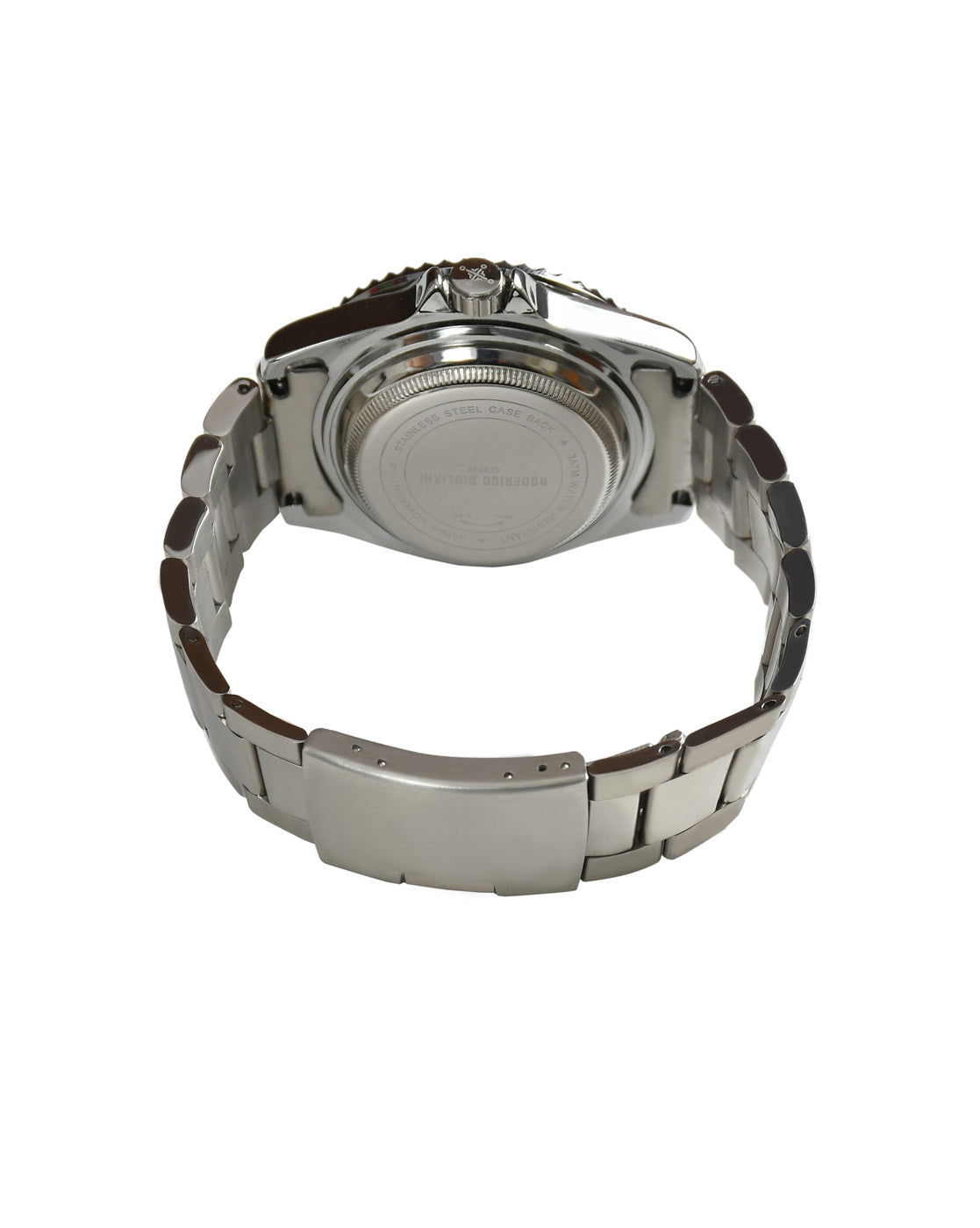 Black Dial Silver Steel Bracelet Men's Analog Watch