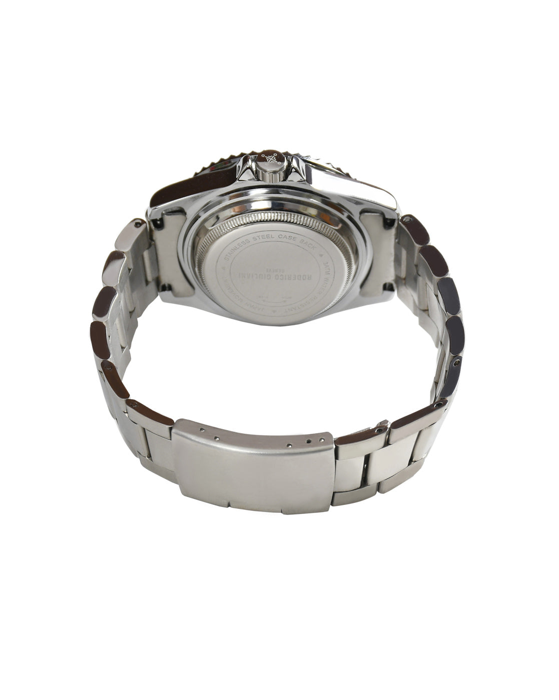 Black Dial Silver Steel Bracelet Men's Analog Watch