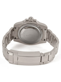 Blue Dial Blue Bezel Silver Steel Bracelet Men's Analog Watch