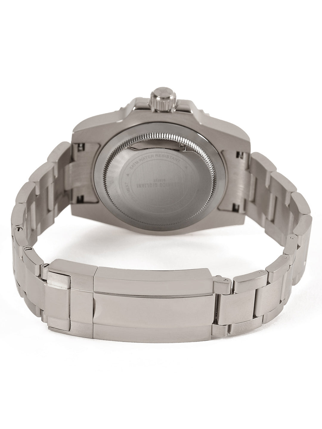 Blue Dial Blue Bezel Silver Steel Bracelet Men's Analog Watch
