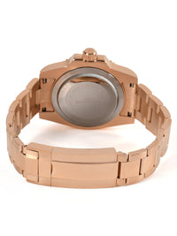 Black Dial Black Bezel Rose Gold Steel Bracelet Men's Analog Watch