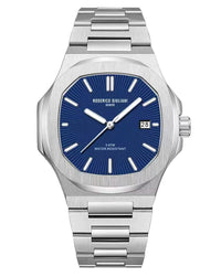 Blue Dial Silver Steel Bracelet Men's Analog Watch