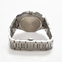 Blue Dial Silver Steel Bracelet Men's Analog Watch