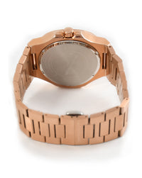 Black Dial Rose Gold Steel Bracelet Men's Analog Watch