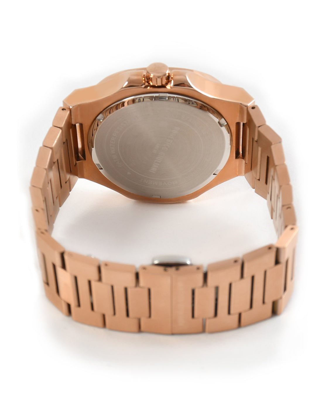 Black Dial Rose Gold Steel Bracelet Men's Analog Watch