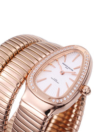 White Dial Rose Gold Steel Bracelet Women's Analog Watch