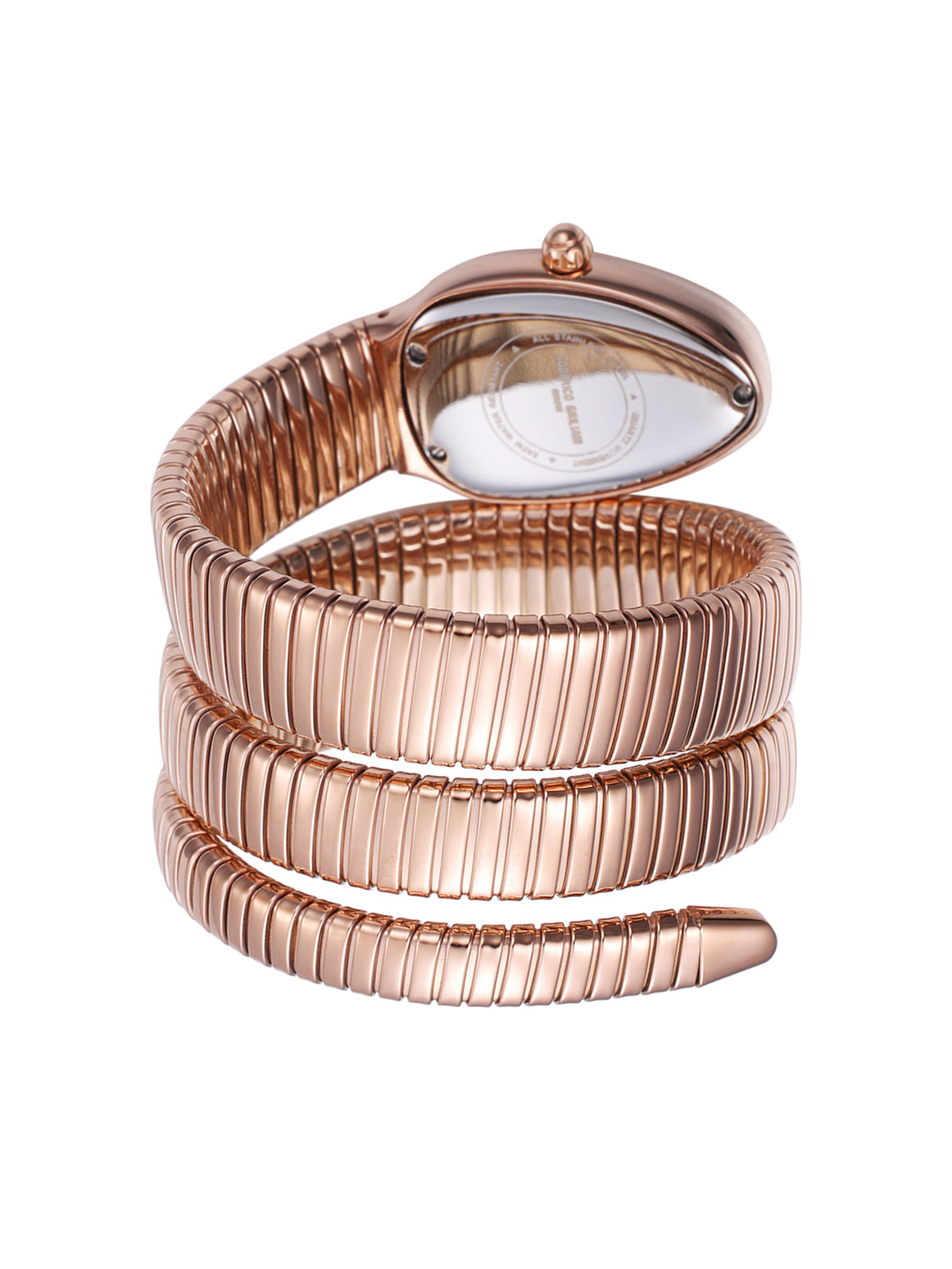 White Dial Rose Gold Steel Bracelet Women's Analog Watch