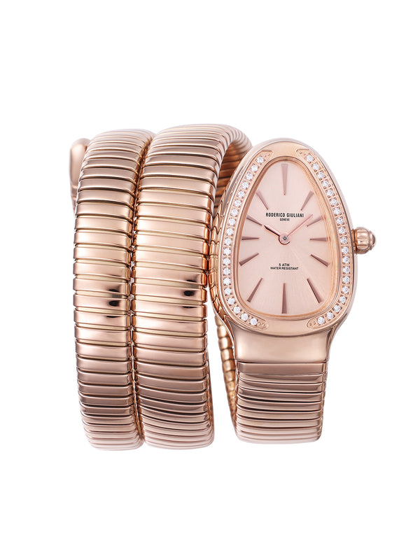 Rose Gold Dial Rose Gold Steel Bracelet Women's Analog Watch