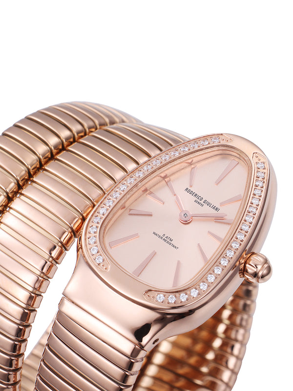 Rose Gold Dial Rose Gold Steel Bracelet Women's Analog Watch