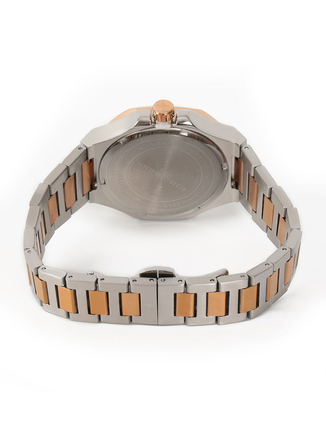 White MOP Dial Dual Tone Steel Bracelet Women's Analog Watch