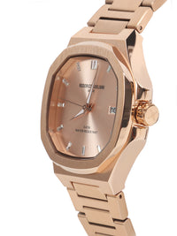 Rose Gold Dial Rose Gold Steel Bracelet Women's Analog Watch