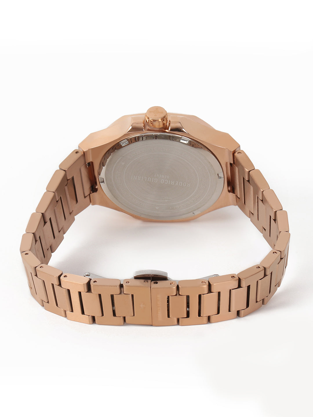 RODERICO GIULIANI ANALOG ROSE-GOLD DIAL ROSE-GOLD STEEL BRACELET WOMEN'S WATCH WSTA-7703