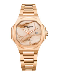 RODERICO GIULIANI ANALOG BROWN DIAL ROSE-GOLD STEEL BRACELET WOMEN'S WATCH WSTA-7704