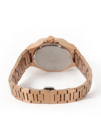 Brown Dial Rose Gold Steel Bracelet Women's Analog Watch