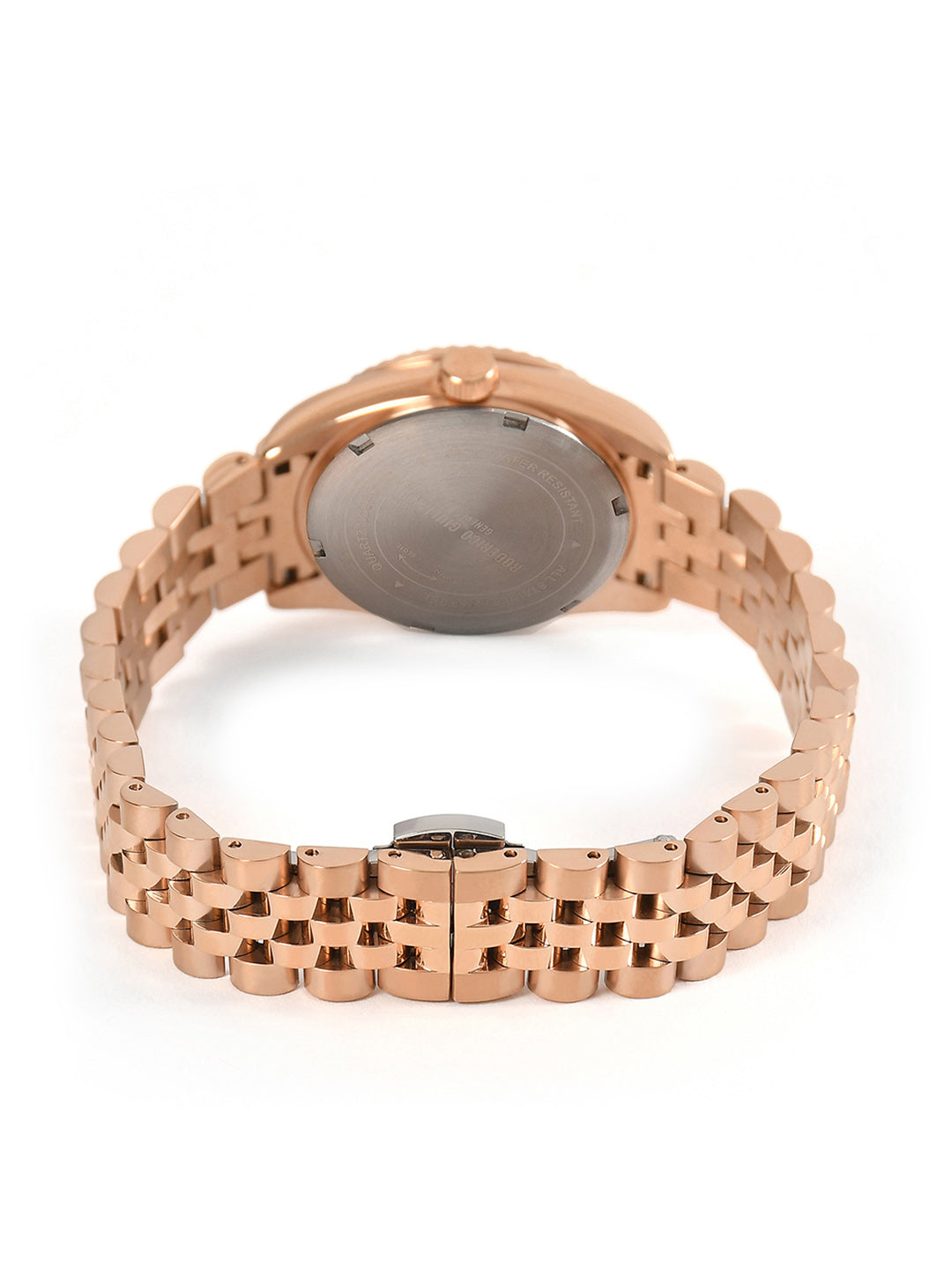 Pink Dial Rose Gold Steel Bracelet Women's Analog Watch